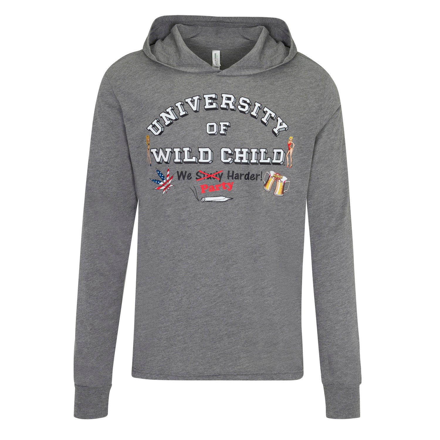 BELLA + CANVAS  Long Sleeve Hooded Tee Jersey